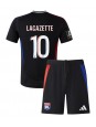 Olympique Lyonnais Alexandre Lacazette #10 Bortedraktsett Barn 2024-25 Korte ermer (+ bukser)